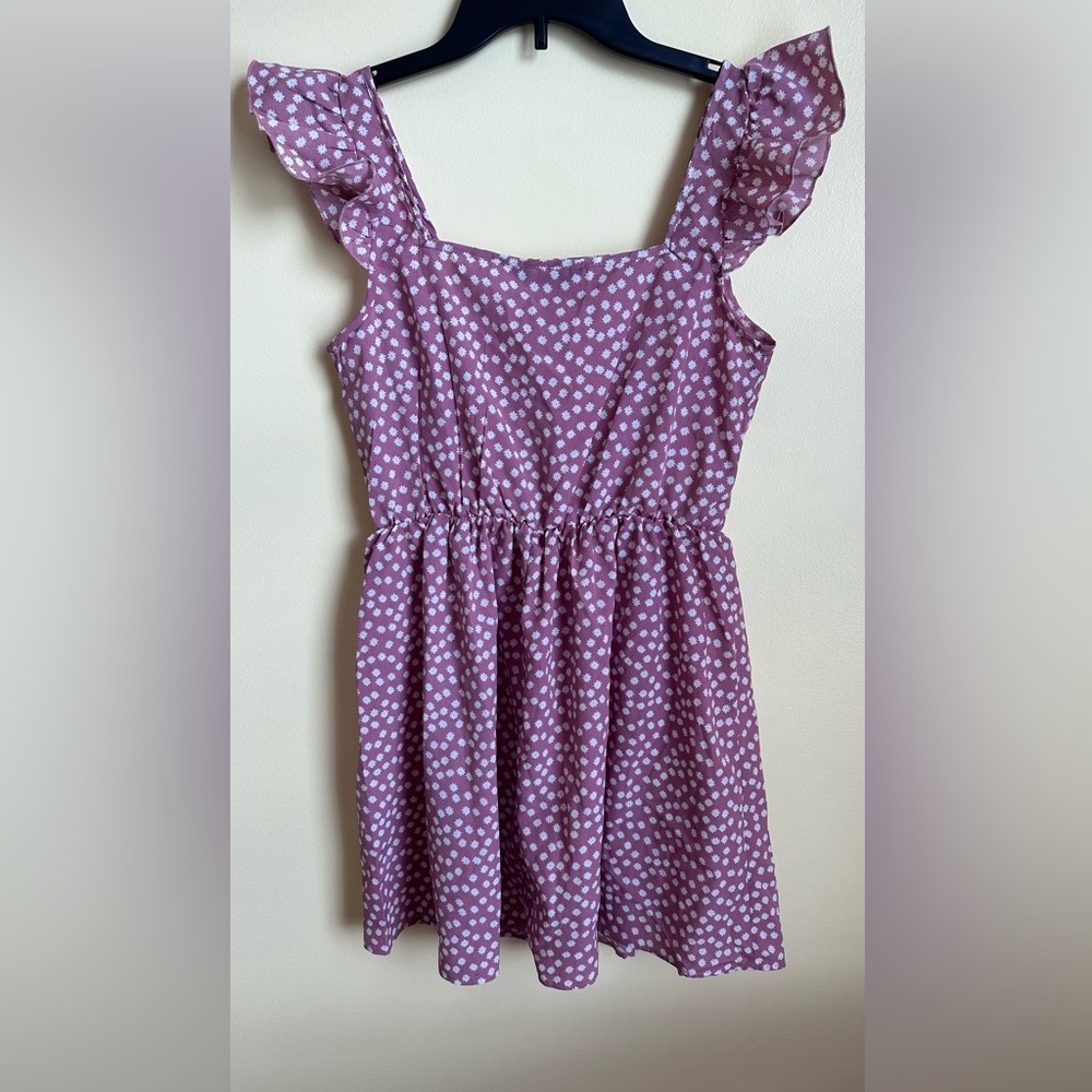 never used, pink polka dot summer dress